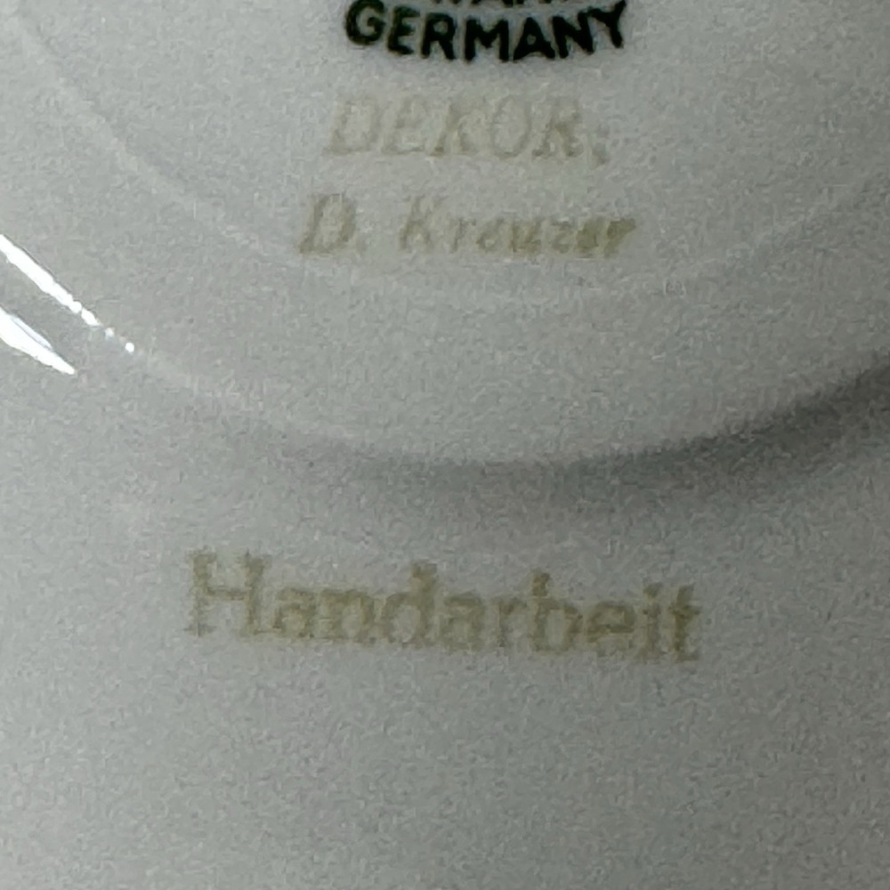 Vintage Hutschenreuther Selb Bavaria Rose Platinum Coffee Set Creamer Sugar 23pc - Picture 5 of 16